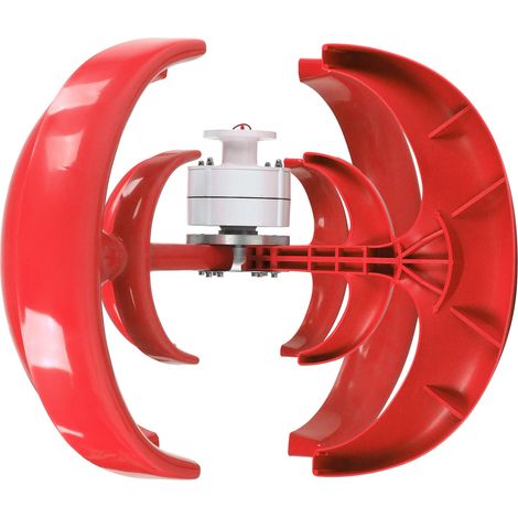 600-W-4-Blatt-Windturbinen-Wechselstromgeneratormotor, Solarsystem, weiße Doppelschichtlaterne, 12 V (1/5)