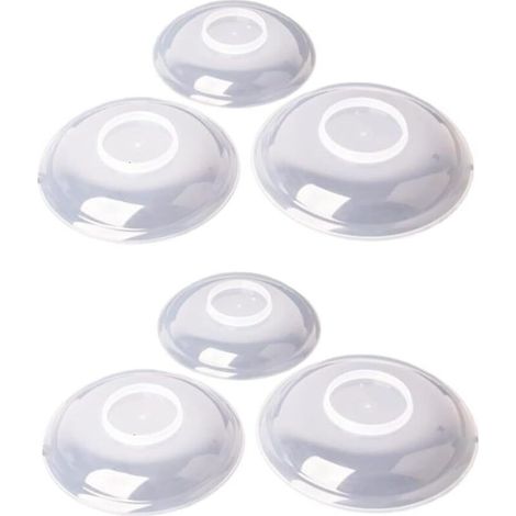 SABIR Couvercle alimentaire micro-ondes, couverture alimentaire micro-ondes résistante à la chaleur Affaire alimentaire Plat Couvercle Guard Splash 6pcs (1/5)