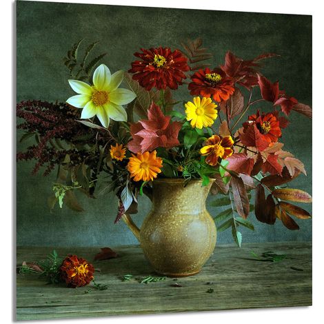 Panneau de verre POUR la cuisine 60x65 Fleurs (1/5)