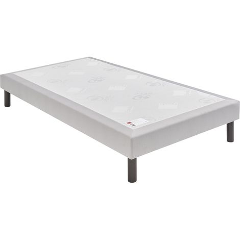 Sommier Nature confort ferme 15 cm - Epeda gris souris 120x190 (1/3)