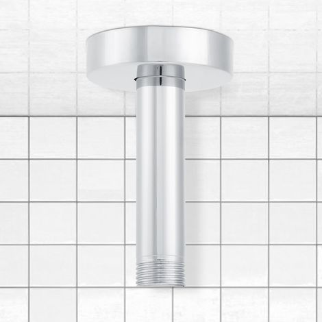 Bras de douche supérieur en acier inoxydable G1/2 po à fixation au plafond - Accessoires de douche pour salle de bain (1/5)