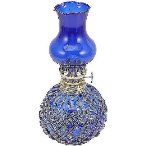 Lampe à huile rétro Kene en verre, 19 x 9 cm, style Bouddha, décoration de bureau