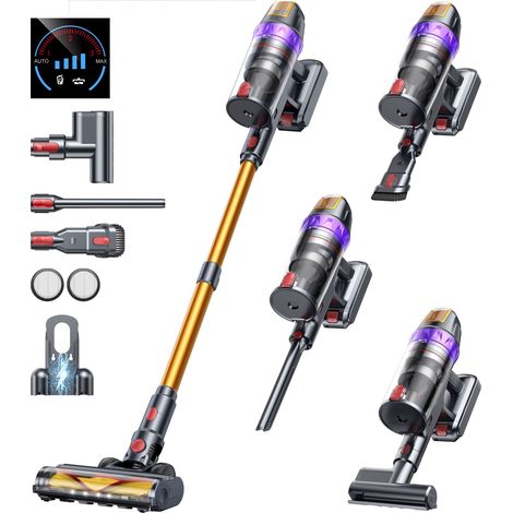 BUTURE VC90 Aspirateur Balai sans Fil – 65 kPa/600W/60 min – Mode AUTO (adaptation sol) – Charge rapide – Idéal sols durs & tapis
