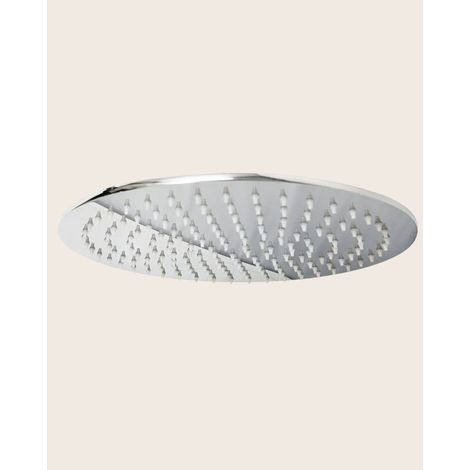 Exagonshop Soffione doccia tondo 30 cm 6,5 mm in acciaio cromo