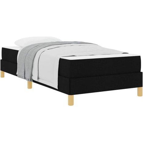 Matelas à ressorts avec sommier noir, dimensions 80 x 200 cm, revêtement en tissu. (1/5)