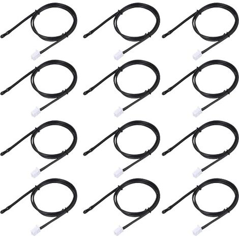 10K NTC Capteur de Température, 12 Pcs 15.7 Pouce 1% 3950 Sonde de Capteur de Température en Époxy Étanche Transmetteur de Température Numérique Extension pour Climatiseur (1/5)