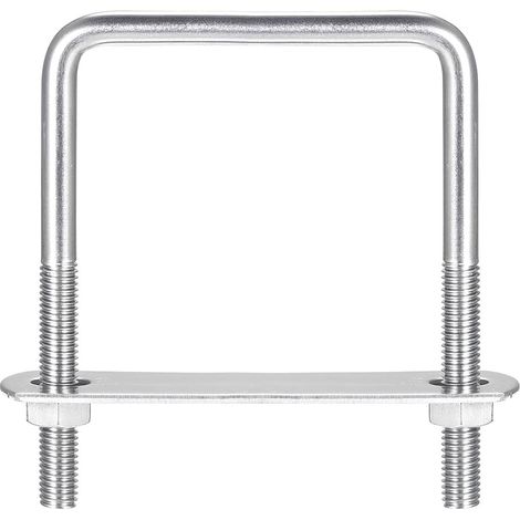 3 pièces U-Bolzen M8 x 72mm 100mm U-Bügel U-Schrauben Quadratische Bügelschraube 304 Edelstahl (1/5)