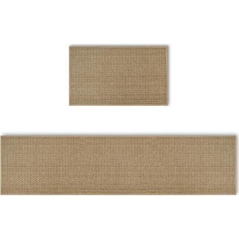 Lot de 2 tapis de cuisine lavables pour l'intérieur et l'extérieur - 43 x 73 cm et 43 x 150 cm (1/5)