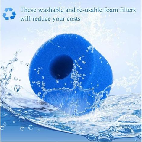 Intex S1 Schwammfilter für Whirlpools - Wiederverwendbar und Waschbar - 2er Pack