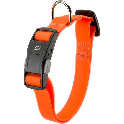 Ferplast EVOLUTION C Collier en polyester et PVC pour chien avec boucle magnétique. Différentes couleurs et tailles.. Variante C16/32 - Misure: A: 23-32 cm B: 16 mm - Orange