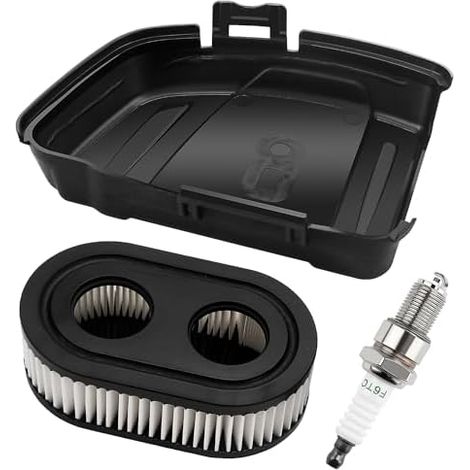 594106 Couvercle de Filtre à Air, Bougie d'allumage F6TC, Filtre à Air Tondeuse, Compatible avec Moteur Briggs & Stratton 595661 798452 595658 Remplace (1/5)