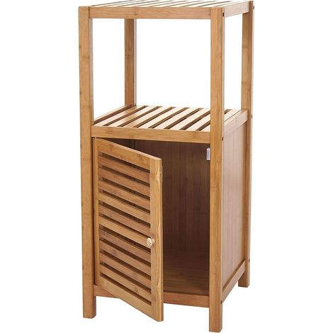 Mensola per mobiletto da bagno in bambù 80x36x34 cm SDB04021