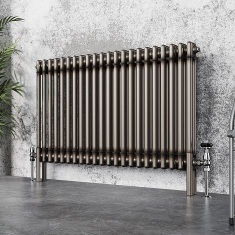 Traditional Cast Iron Style Radiator Raw Metal Central Heating 2 Column 600x1010mm