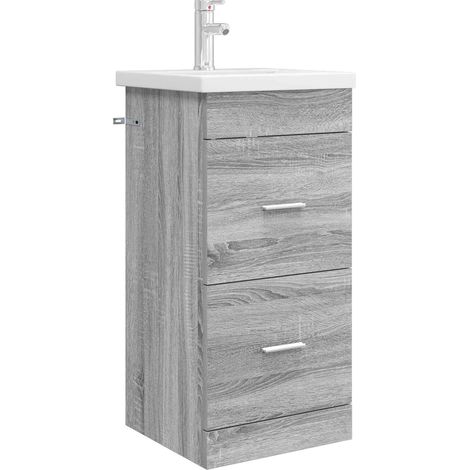 Bathroom Vanity with Sink Grey Sonoma 42 x 40 x 84.5 cm vidaXL