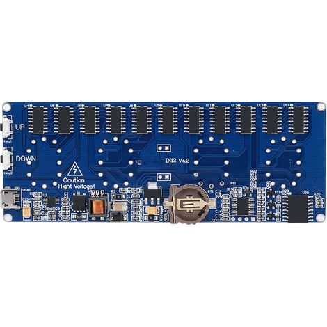 12-Zoll-Digitaluhr-Bausatz (PCBA), 12 LED-Röhren zum Selbstlöten (Handlöten), inklusive Lichtleiste, 1 Beutel Schrauben (1/5)