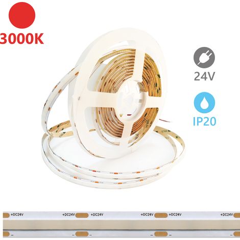 Bande Led Série Sob 5 M 24 V, 3000 K, 15 W/M, 2000 Lm/M, 528 Led/M, Irc 90, Ip20, Technologie Haute Efficacité Pour L'Éclairage Linéaire (1/3)