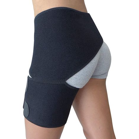 Sangle de soutien pour hanche - Soulagement douleur sciatique, ischio-jambiers, compression pour flexion, aine, articulation sacro-iliaque, arthrite, bursite, nerf sciatique, homme et femme