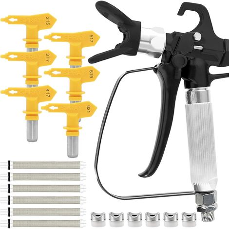Airless HVLP Pistolet à peinture avec 6 buses Airless avec joint de pointe (type 215, 317, 417, 517, 517, 519, 621) (1/5)