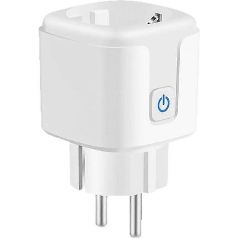 Prise intelligente WiFi, 16A, norme européenne, avec surveillance de la consommation et fonction minuterie, commande vocale via Alexa et Home (UE). (1/5)