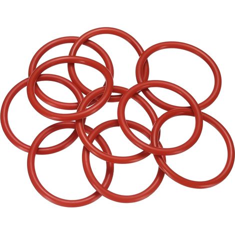 10Pcs Joint Torique Silicone 35mm 29mm DI 3 mm Epaisseur Rouge (1/5)