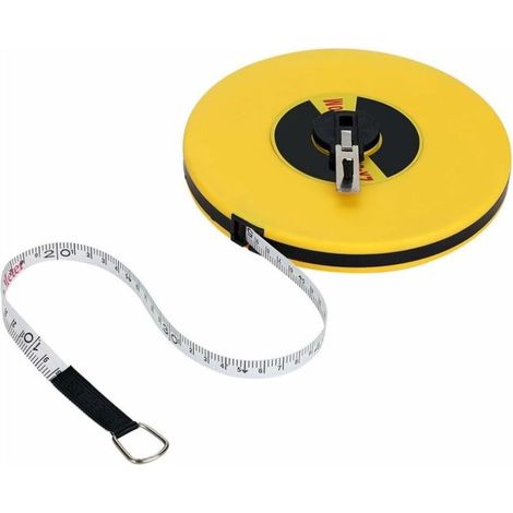 50 m langes Fiberglas-Maßband – Robustes ABS-Gehäuse – Kalibriergenauigkeit – Für Nass- und Straßenbaustellen (1/5)