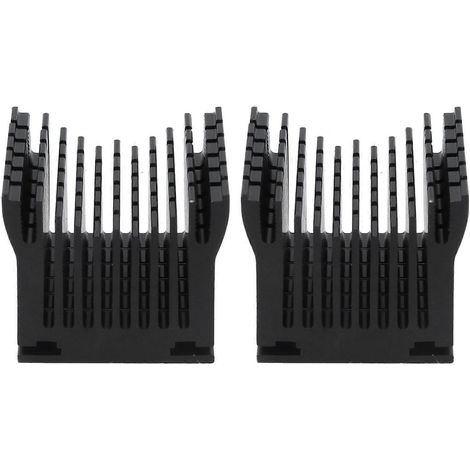2 Stück Aluminium-Kühlkörper für 3D-Drucker-Motherboards, South-North-Bridge-Chipsatz, Einzelkühlung, Schwarz