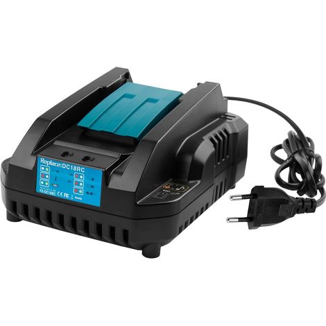 Chargeur rapide compatible avec 14,4 V-18 V Li-Ion batterie de rechange BL1815 BL1830 BL1840 BL1850 BL1860 BL1890 BL1415 BL1430 BL1440 (1/5)