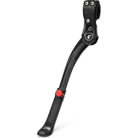 Cavalletto laterale unisex per bicicletta – Robusta lega di alluminio, antiscivolo, regolabile in altezza, per mountain bike e bici da strada da 24–29 pollici, nero 02 (1/5)