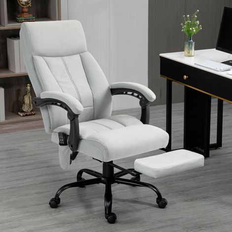 sillón oficina masaje reclinable con reposapiés OKMYHOME (1/3)