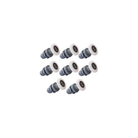 8 pezzi di rulli scorrevoli per porta doccia da 19 mm, rotelle per porte in vetro da bagno (1/5)