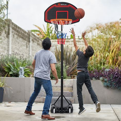 Panier de Basket-Ball Réglable 192-247 CM Portable sur Roulettes pour Enfants et Adultes CWXT2157 DESIGN IN (1/5)