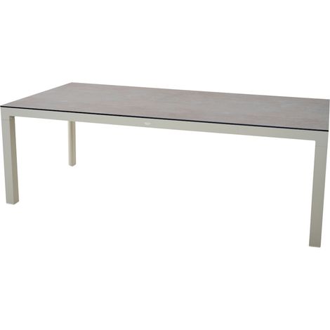 Siena Garden SILVA Tisch 220x100 matt seidengrau/ hell beton