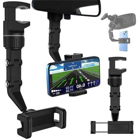 Soporte de teléfono para espejo retrovisor de coche XJ4700