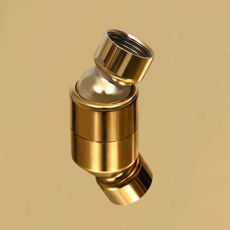 vidaXL Testa Doccia a Pioggia in Acciaio Inox 50 cm Rotonda Oro
