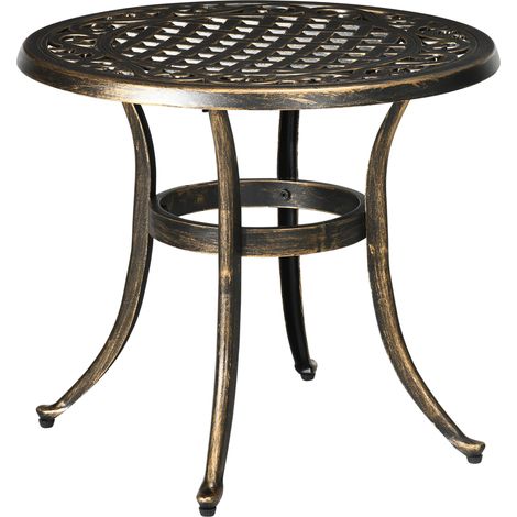 Table de jardin aluminium Ø 60 cm capacité 60 kg H 52,5 cm