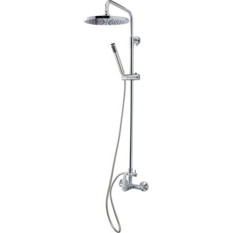 Presto Ingo Plus 71150100 columna ducha monomando mezcladora antiescaldamiento rociador 200 mm abs cromo y flexo inox (1/2)