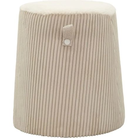 Pouf Moderno Cono Bianco Imbottito 41x41x45 cm Salone Camera (1/4)