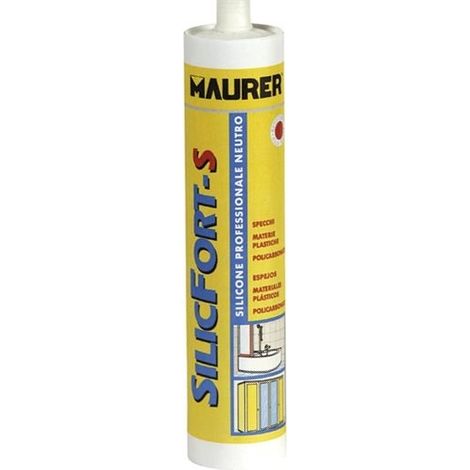 Sigillante Silicone Neutro per Specchi Silicfort-S Maurer Trasparente 310 ml
