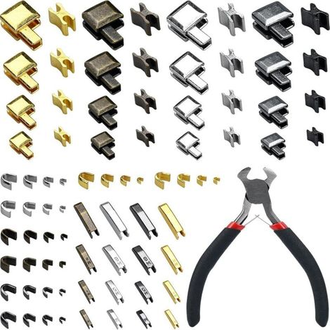 Set mit 80 Reparaturteilen aus Zinklegierung mit Clips für Reißverschlüsse an Kleidung, Koffern, Jacken und Jeans (1/5)