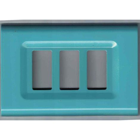 Placchette Placche In Abs Serie Magic Elite Bticino Compatibili Color Copriprese Bleu Poudre