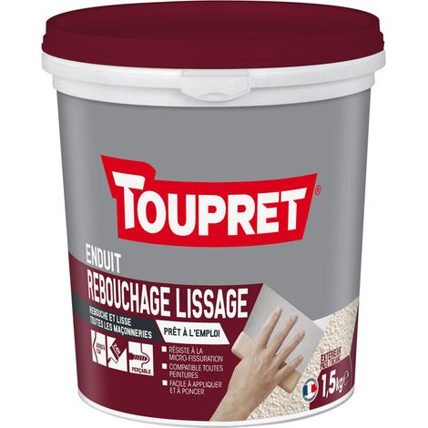 Intonaco di riempimento e lisciatura esterno 1,5 kg in polvere - Toupret