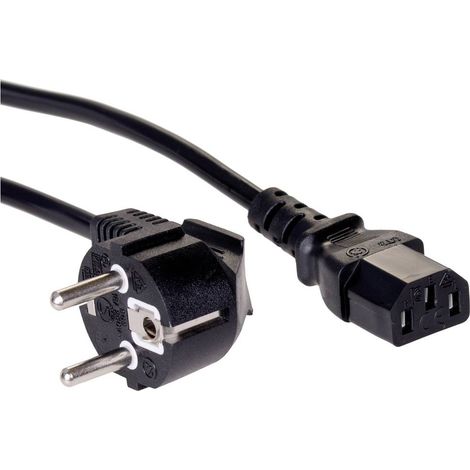 Câble de raccordement Akyga alimentation [1x Prise mâle + contact de protection - 1x Secteur femelle (1/2)