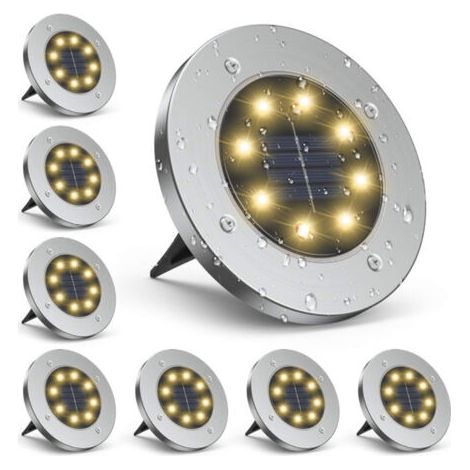Lumières solaires extérieures enterrées lumières de pelouse lumières décoratives lumières de jardin
