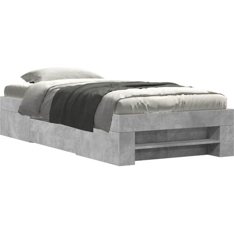 Maison Exclusive - Telaio del letto con storage Grigio Cemento 80 x 200 cm (1/5)