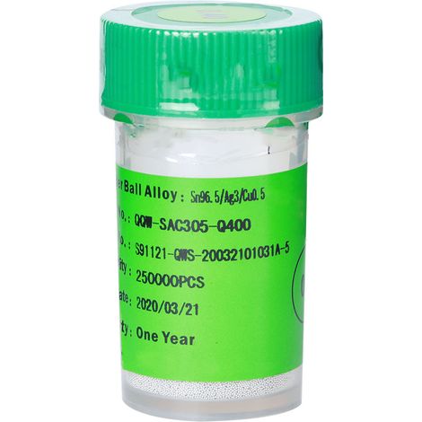 Billes de soudure sans plomb BGA 0,4mm, sphères d'étain 25W, accessoires de reballing pour réparation (1/5)