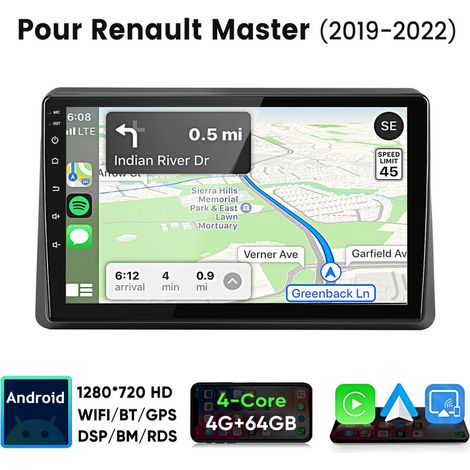 10 pouces Carplay Autoradio pour Renault Master (2019-2022) Android 64GB JUNSUN (1/5)