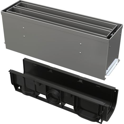 Alcadrain AVZ101S-R324R Revisionsteil für Schlitzrinne, symmetrisch, 160 mm, Edelstahl (1/3)