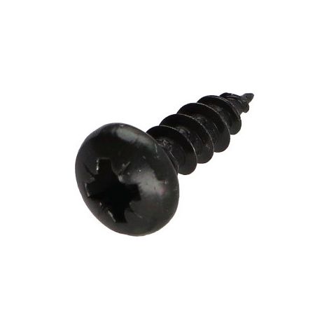 VBA Vis bois agglo Tête ronde TR Pozi N°1 3X16 Acier zingué noir microvis-1 pièce (1/5)