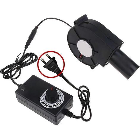 Ventilateur souffleur d'air 97 mm x 33 mm avec variateur de vitesse, ventilation puissante, compatible avec les armoires de poêle, extracteur de fumée, ventilateur alimenté par secteur 973 [jkw] (1/4)