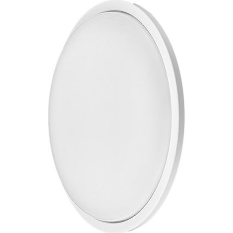 Aplique Pirineo redondo 18 W 6500 K blanco IP54 1764 lm 22x22x5,5 cm